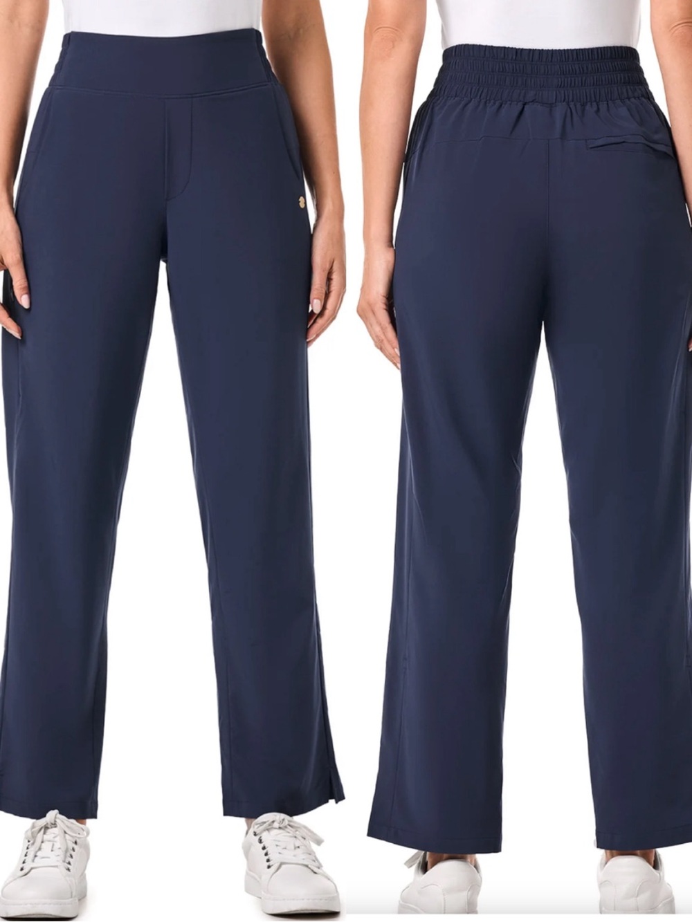 COOLIBAR Pellaro Women's Travel Pants Navy Blue Lightweight UPF 50+ Size Medium